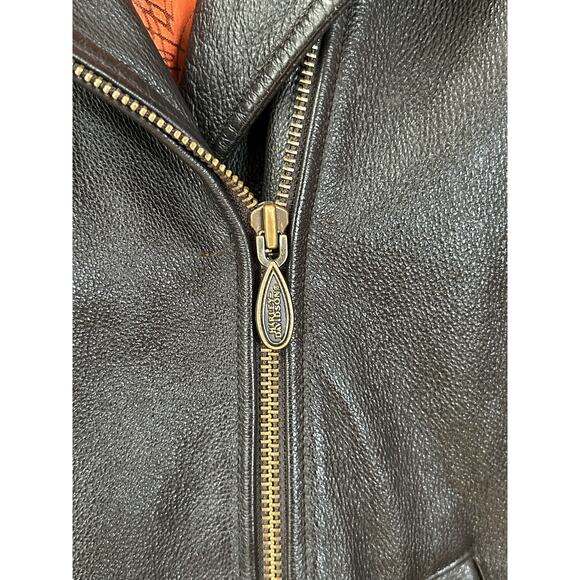 VTG 90's Y2K Harley Davidson Black Leather Jacket Motorcycle Size Medium - Picture 4 of 9